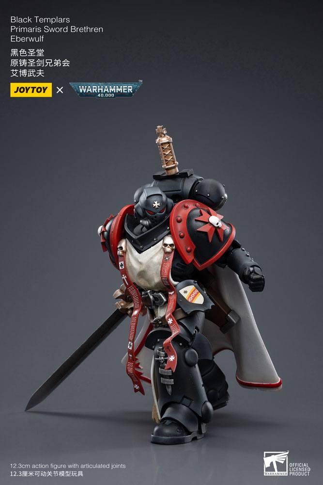 Warhammer 40K - Action Figure 1/18 - Black Templars Primaris Sword Brethren Eberwulf