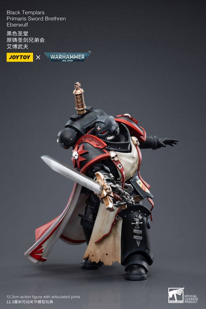 Warhammer 40K - Action Figure 1/18 - Black Templars Primaris Sword Brethren Eberwulf