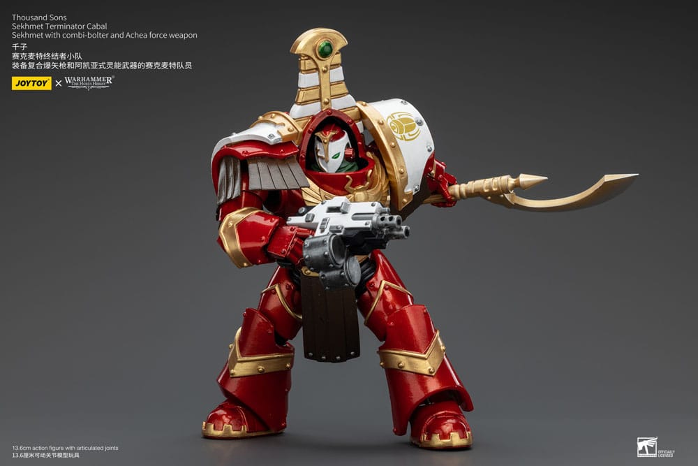 Warhammer The Horus Heresy - Action Figure 1/18 - Thousand Sons Sekhmet Terminator Cabal Sekhmet with Combi-Bolter and Achea Force Weapon