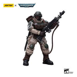 Warhammer 40K Action Figure 1/18 - Astra Militarum Cadian Command Squad Veteran with Regimental Standard