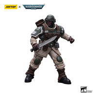 Warhammer 40K Action Figure 1/18 - Astra Militarum Cadian Command Squad Veteran with Regimental Standard