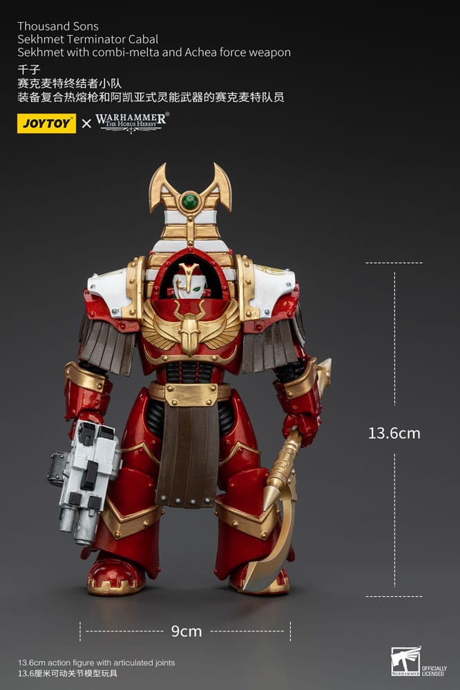 Warhammer The Horus Heresy - Action Figure 1/18 - Thousand Sons Sekhmet Terminator Cabal Sekhmet with Combi-Melta and Achea Force Weapon