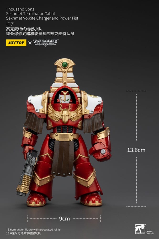Warhammer The Horus Heresy - Action Figure 1/18 - Thousand Sons Sekhmet Terminator Cabal Sekhmet Volkite Charger and Power Fist