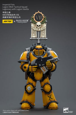 Warhammer The Horus Heresy - Action Figure 1/18 - Imperial Fists Legion MkIII Tactical Squad Legionary with Legion Vexilla