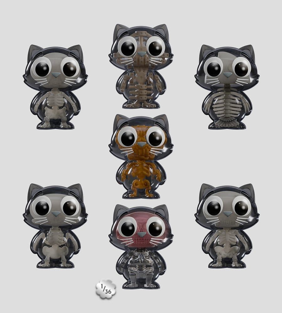 Cat Scans Mini Figures S2 Bare Bones 6 cm Blind Box Display (6)
