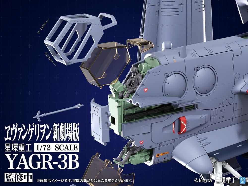 Evangelion: 3.0 You can (not) redo Plastic Model Kit 1/72 YAGR-3B UNAF Close Air Support VTOL Aircraft 14 cm