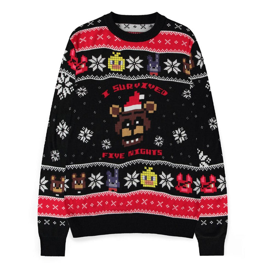 Five Nights at Freddy's Sweater Survived Five Nights (Christmas Jumper) Size XL