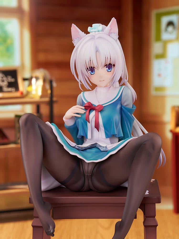 Senren*Banka PVC Figure 1/7 Yoshino Tomotake Animal Ears School Uniform Ver. 21 cm