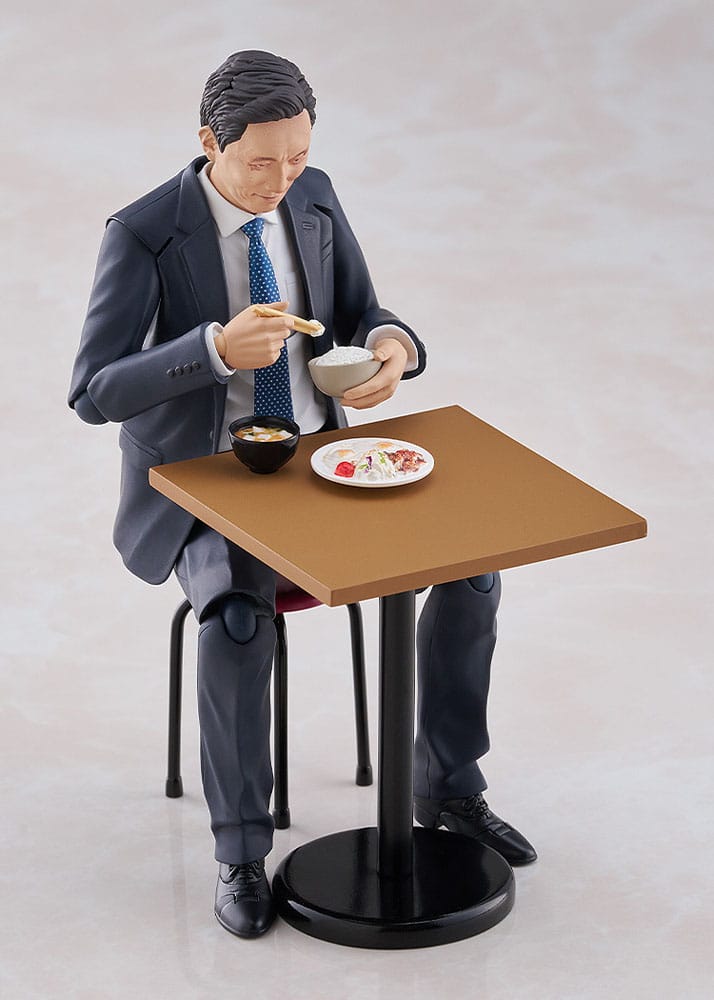 Solitary Gourmet Figma Action Figure Goro Inogashira Yutaka Matsushige Ver. Renewal Edition - Nostalgic Teishoku Restaurant Set 17 cm
