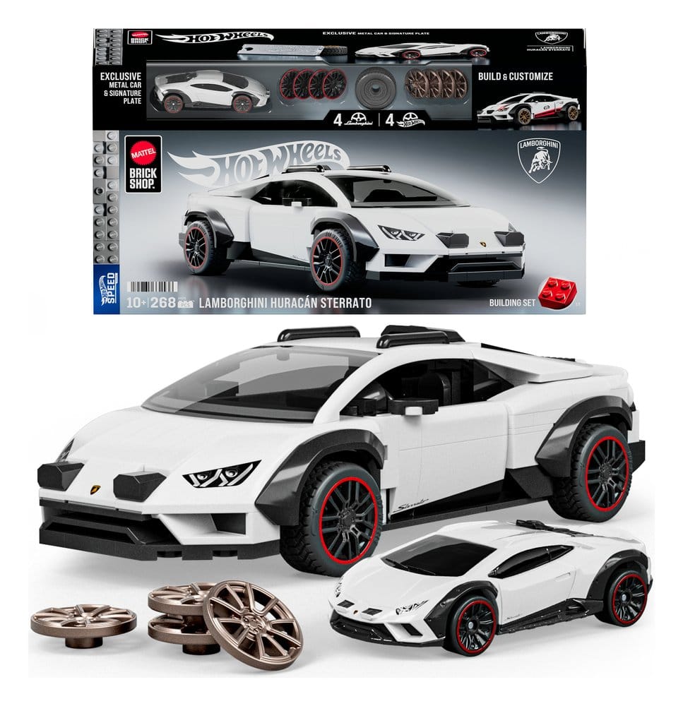 Hot Wheels Speed Mattel Brick Shop Building Set 1/32 Lamborghini Huracán Sterrato
