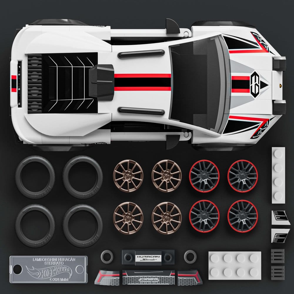Hot Wheels Speed Mattel Brick Shop Building Set 1/32 Lamborghini Huracán Sterrato