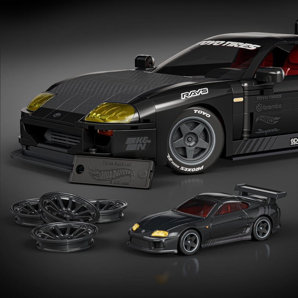 Hot Wheels Elite Mattel Brick Shop Building Set 1/16 '94 Toyota Supra MKIV