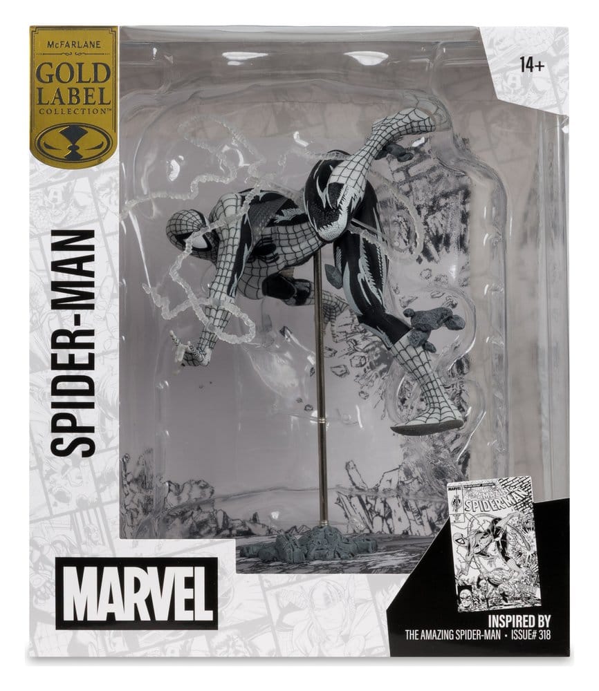 Marvel PVC Statue !/10 Spider-Man (Line Art) (The Amazing Spider-Man #318) (Gold Label) 17 cm