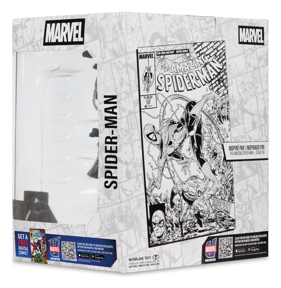Marvel PVC Statue !/10 Spider-Man (Line Art) (The Amazing Spider-Man #318) (Gold Label) 17 cm