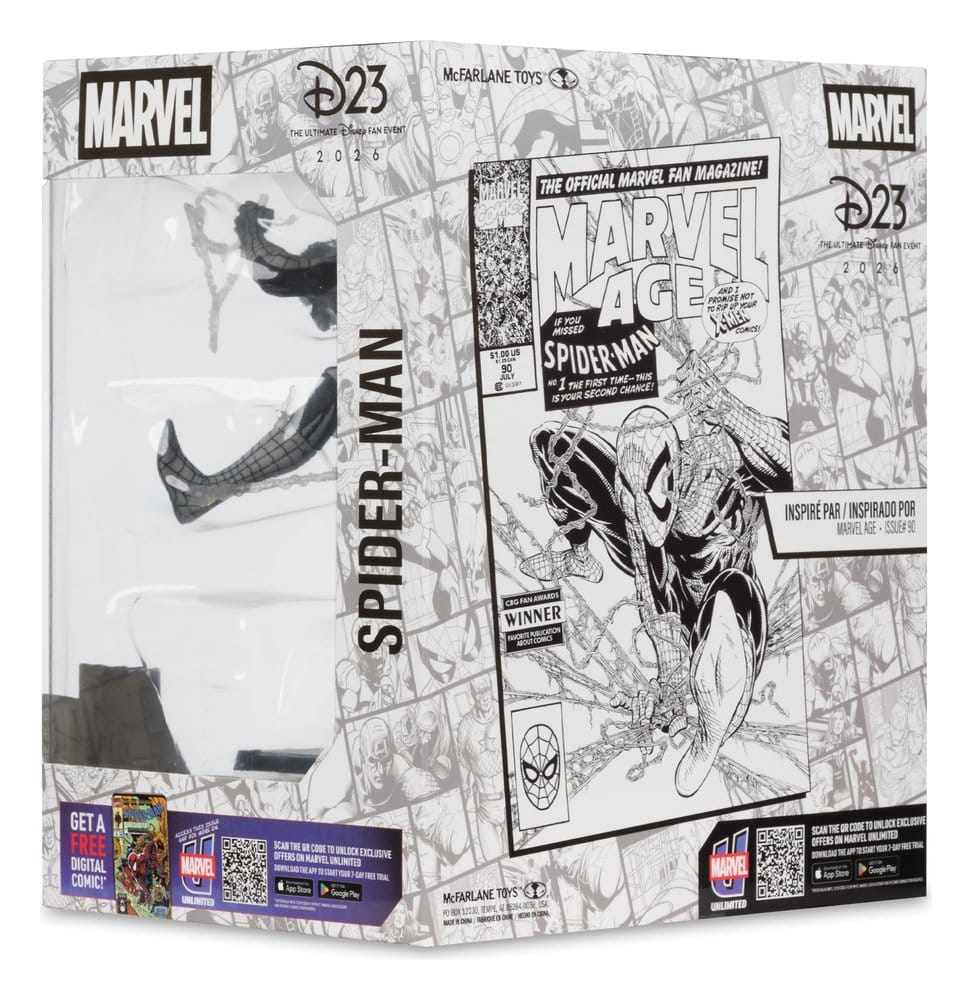 Marvel PVC Statue 1/10 Spider-Man (Marvel Age #90) (Line Art) 18 cm
