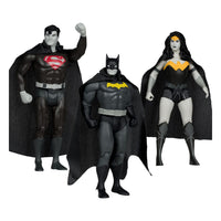 DC Comics - DC Direct Super Powers Action Figures Batman, Superman & Wonder Woman Black & White Accent Edition Gold Label