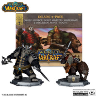 World of Warcraft PVC Statue 2-Pack 1/12 Dwarf Hunter: Beast Master & Pandaren: Monk (Gold Label) 15 cm