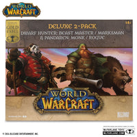 World of Warcraft PVC Statue 2-Pack 1/12 Dwarf Hunter: Beast Master & Pandaren: Monk (Gold Label) 15 cm