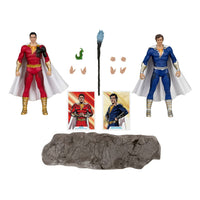 DC Multiverse Action Figures Pack of 2 Shazam (Battle Damage) & Freddie Freeman (Gold Label) 18 cm