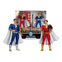 DC Multiverse Action Figures Pack of 2 Shazam (Battle Damage) & Freddie Freeman (Gold Label) 18 cm