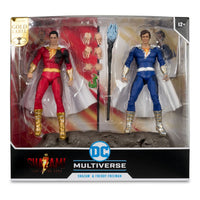 DC Multiverse Action Figures Pack of 2 Shazam (Battle Damage) & Freddie Freeman (Gold Label) 18 cm