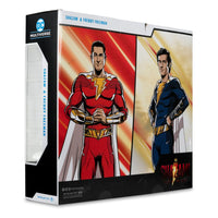 DC Multiverse Action Figures Pack of 2 Shazam (Battle Damage) & Freddie Freeman (Gold Label) 18 cm