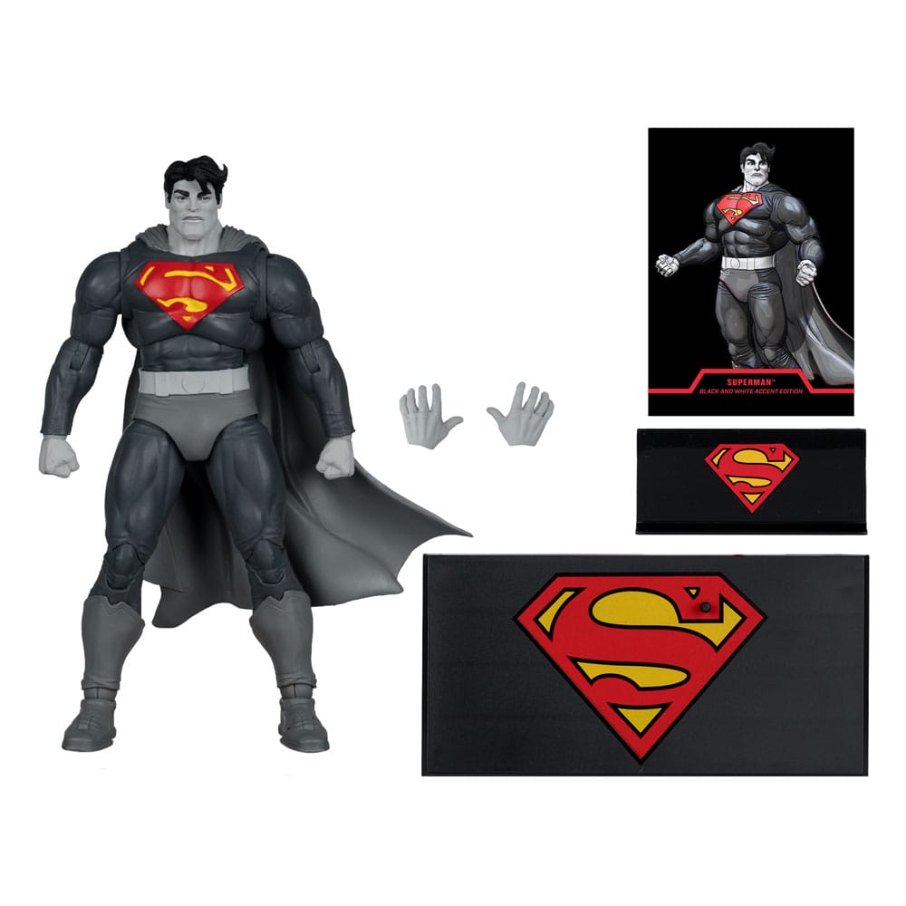 DC Multiverse Action Figure Superman (The Dark Knight Returns) (Black & White Accent Edition) (Gold Label) 18 cm