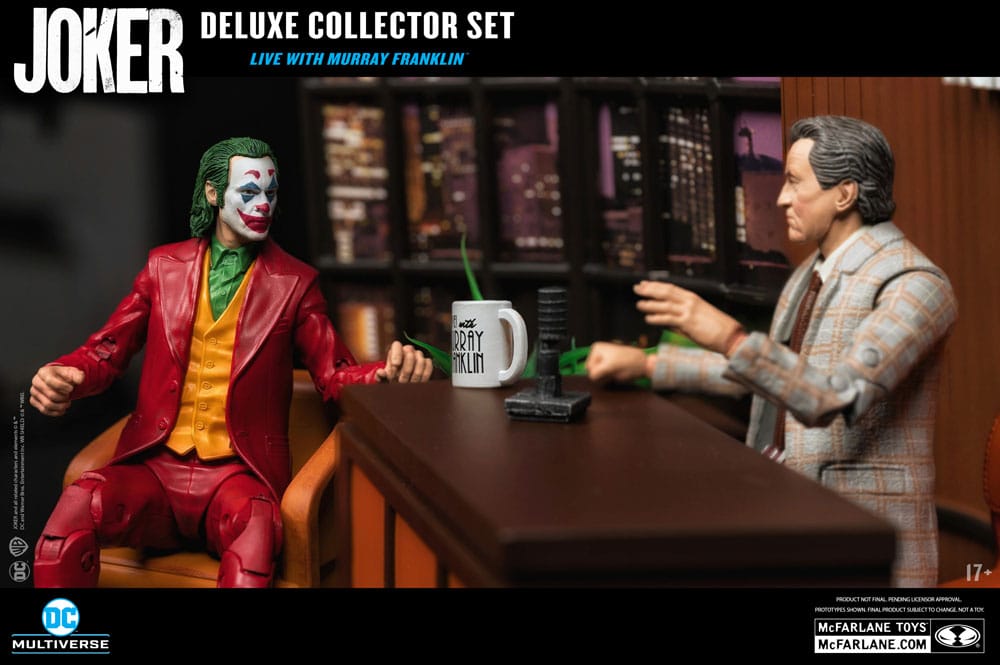 DC Comics - Joker DC Multiverse (Joker Movie) Deluxe Colllector Action Figure - The Joker (Live with Murray Franklin) Limited Edition