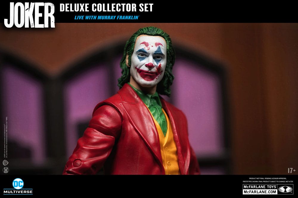DC Comics - Joker DC Multiverse (Joker Movie) Deluxe Colllector Action Figure - The Joker (Live with Murray Franklin) Limited Edition