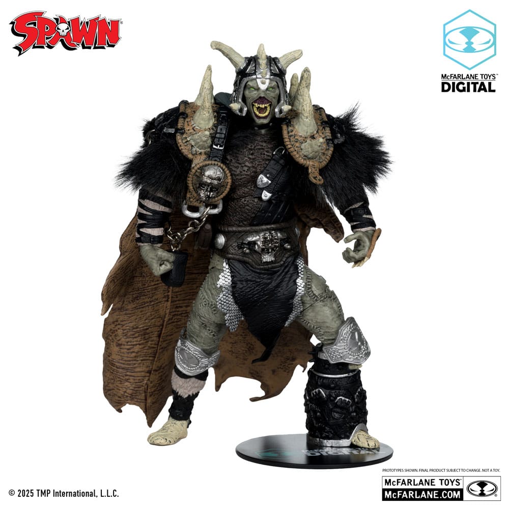 Spawn Action Figure Bloodaxe with Horse (Spawn: The Dark Ages) (McFarlane Toys 30th Anniversary) (Gold Label) 18 cm