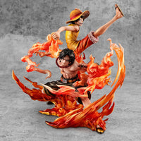 One Piece P.O.P NEO-Maximum PVC Statue Luffy & Ace Bond between brothers 20th Limited Ver. 25 cm