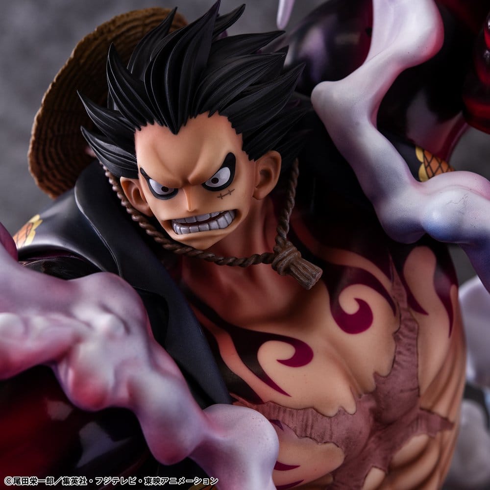 One Piece Portrait.Of.Pirates SA-Maximum PVC Figure Monkey D. Luffy Gear 4 Bounce-Man 10th Limited Ver. 30 cm