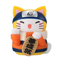 Naruto-Nyaruto! Mega Cat Project Nyaruto! Trading Figures Beckoning cat fortune one more time 7 cm Assortment (6)