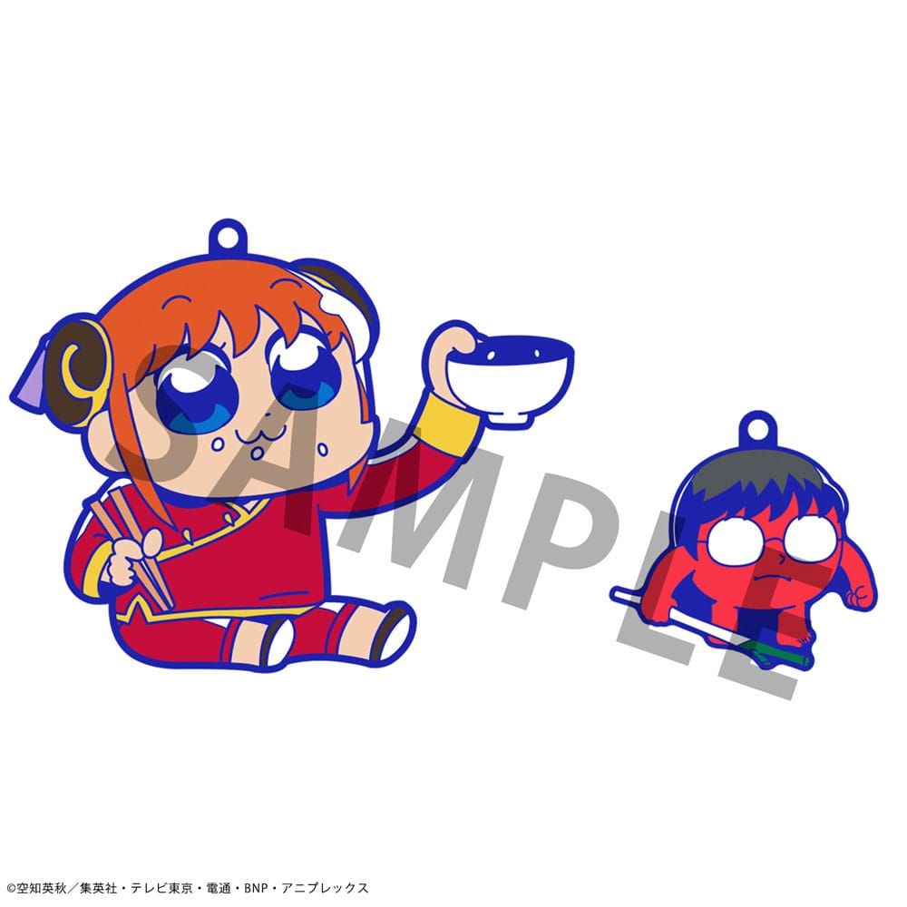 Gintama x Okawabukubu Rubber Mascot Buddycolle Rubber Charms Gintama Oshanti 7 cm Assortment (8)