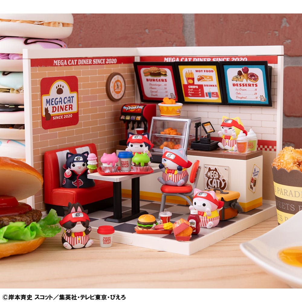 Naruto Shippuden Mega Cat Project Nyaruto! Trading Figures Mega Cat Diner 3 cm Assortment (6)