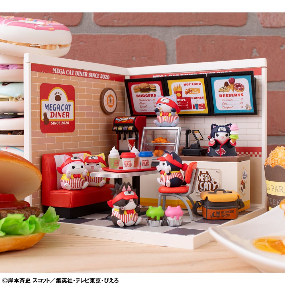 Naruto Shippuden Mega Cat Project Nyaruto! Trading Figures Mega Cat Diner 3 cm Assortment (6)