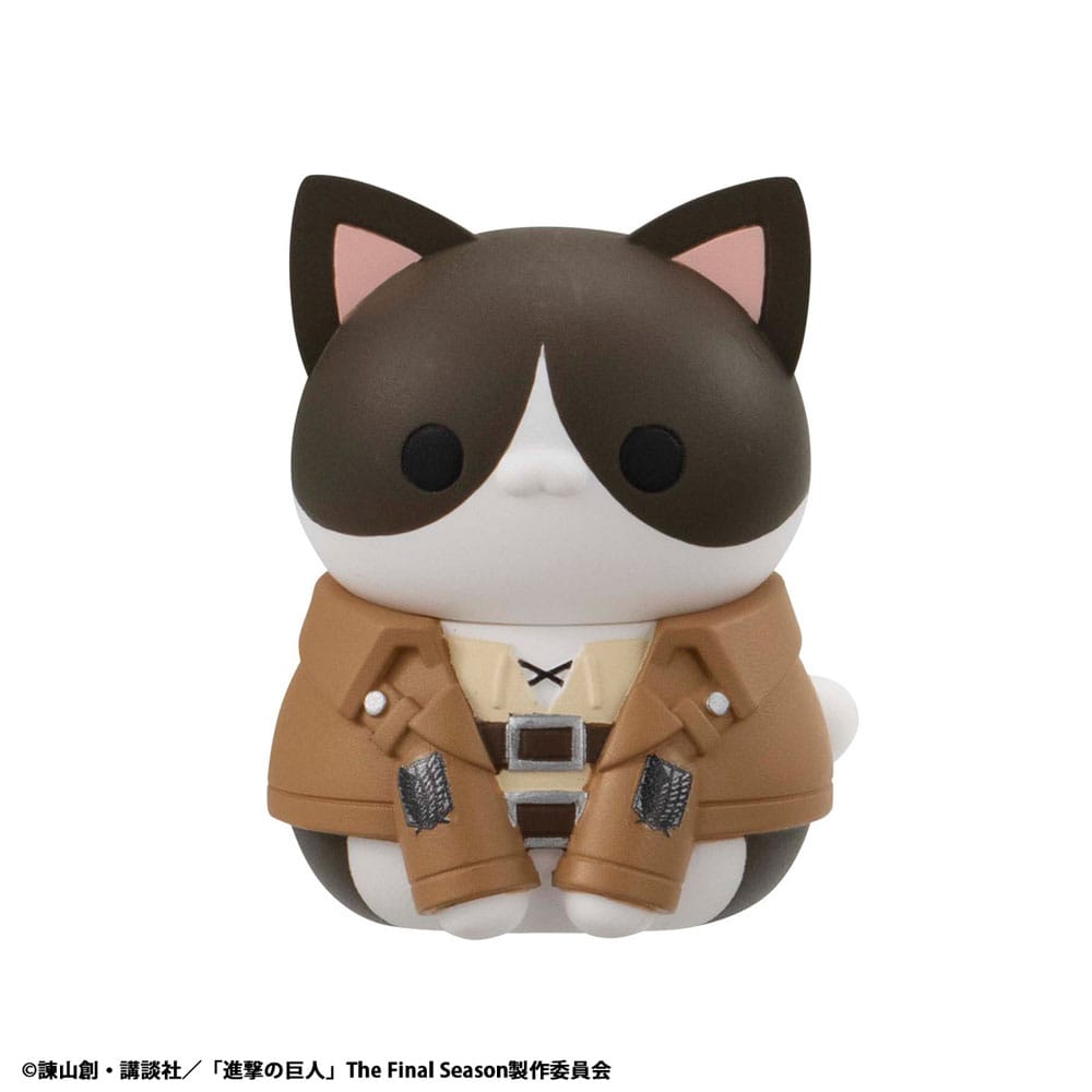 Attack on Titan Mega Cat Project Attack on Tinyan Trading Figures Gathering Scout Regiment danyan! 3 cm Assortment (8)