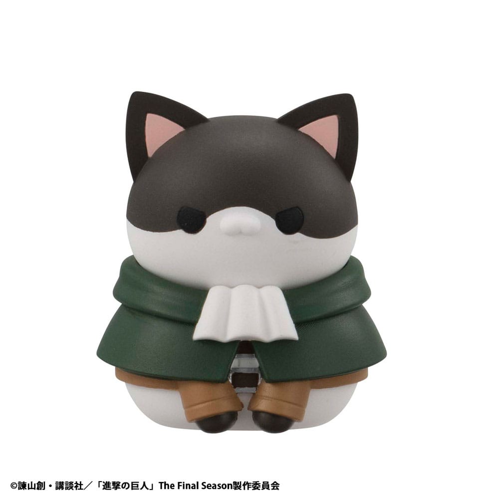 Attack on Titan Mega Cat Project Attack on Tinyan Trading Figures Gathering Scout Regiment danyan! 3 cm Assortment (8)