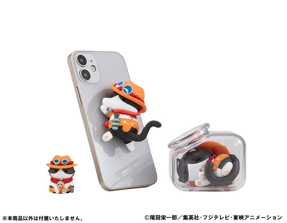 One Piece Mega Cat Project Trading Figure Egghead NyanPieceNyan! Stickie! 3 cm Assortment (8)