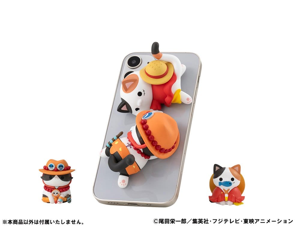 One Piece Mega Cat Project Trading Figure Egghead NyanPieceNyan! Stickie! 3 cm Assortment (8)