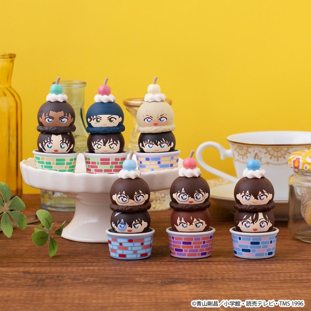 Detective Conan Tsumichen Stack up &amp; Change Mini Figures 8 cm Blind Box Assortment (6) (with gift)