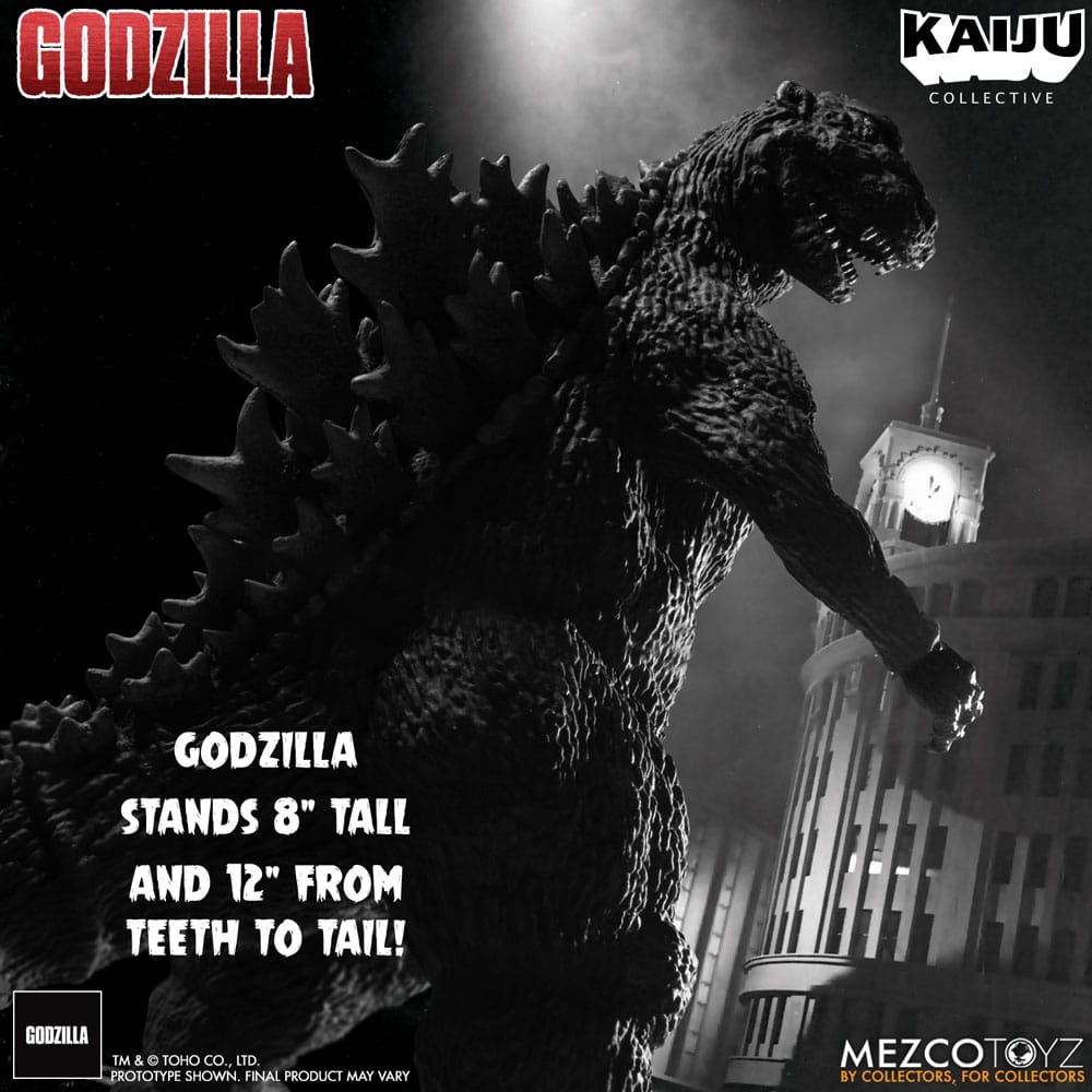 Godzilla - Godzilla (1954) Kaiju Collective Action Figure - Godzilla - Black & White Edition