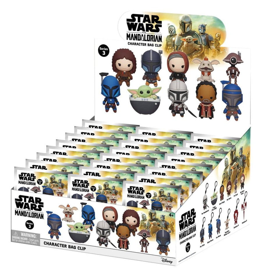 Star Wars The Mandalorian 3D PVC Bag Clips Series 3 Blind Bag Display (24)