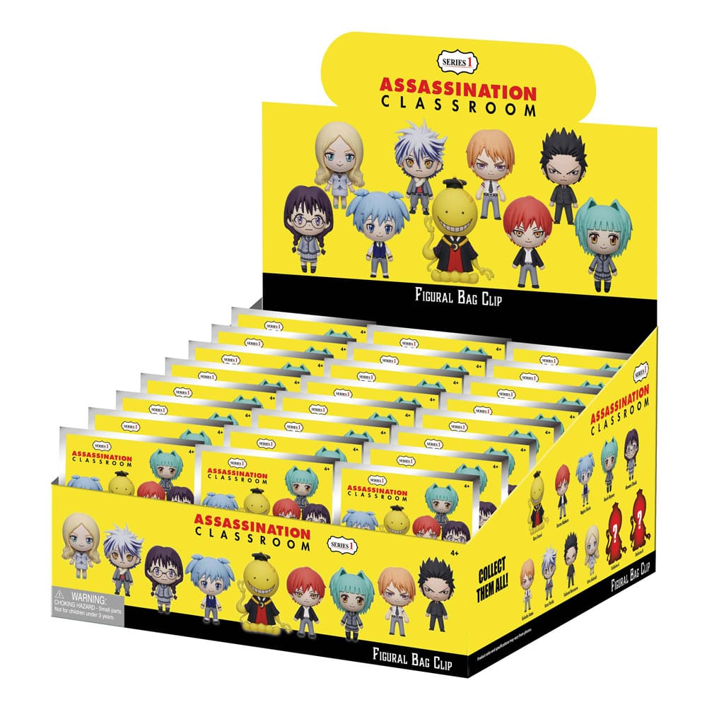 Assassination Classroom 3D Foam Bag Clips Series 1 Display (24)