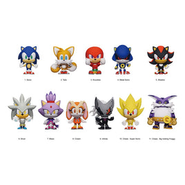 Sonic - The Hedgehog 3D PVC Bag Clips  Series 2 Display (24)