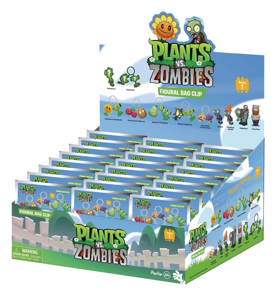 Plants vs. Zombies 3D Foam Bag Clips Serie 1 Display (24)