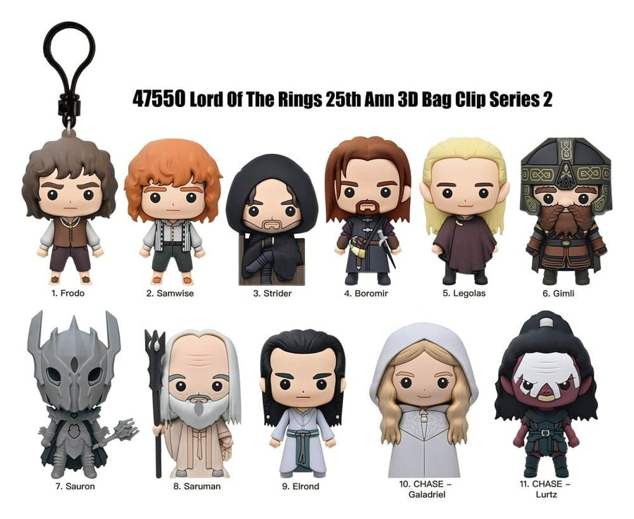 Lord of the Rings 3D Foam Bag Clips Series 2 Display (24)