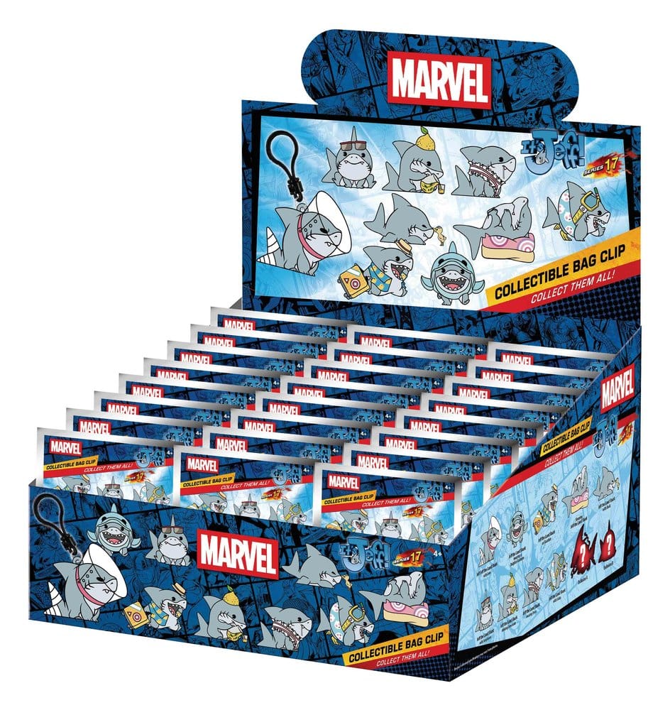 Marvel Rivals 3D Foam Bag Clips Jeff the Land Shark Series 17 Display (24)