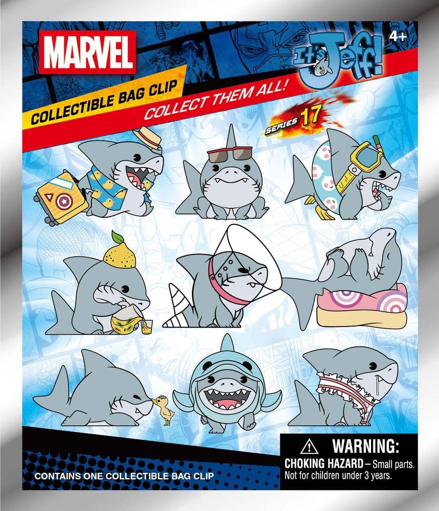 Marvel Rivals 3D Foam Bag Clips Jeff the Land Shark Series 17 Display (24)