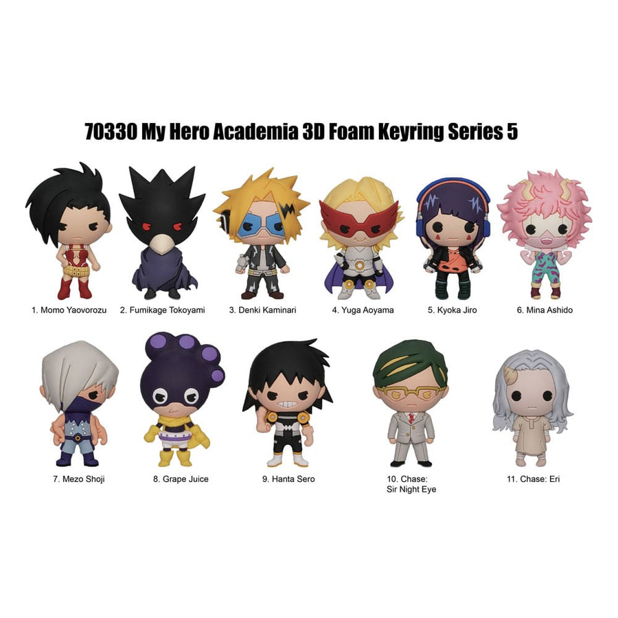 My Hero Academia 3D Foam Bag Clips Series 5 Display (24)